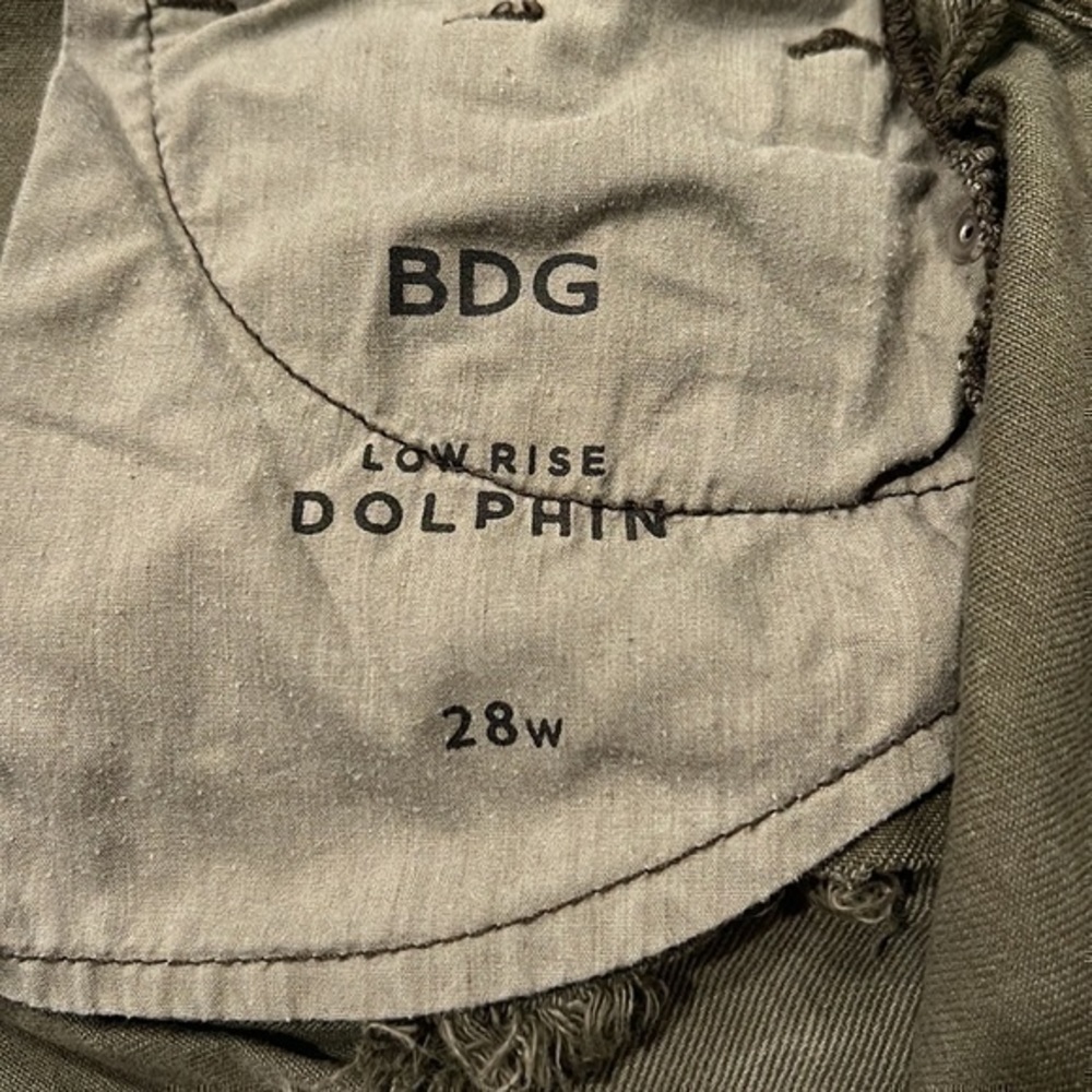BDG Olive Green Jean Low rise Shorts - Picture 5 of 7